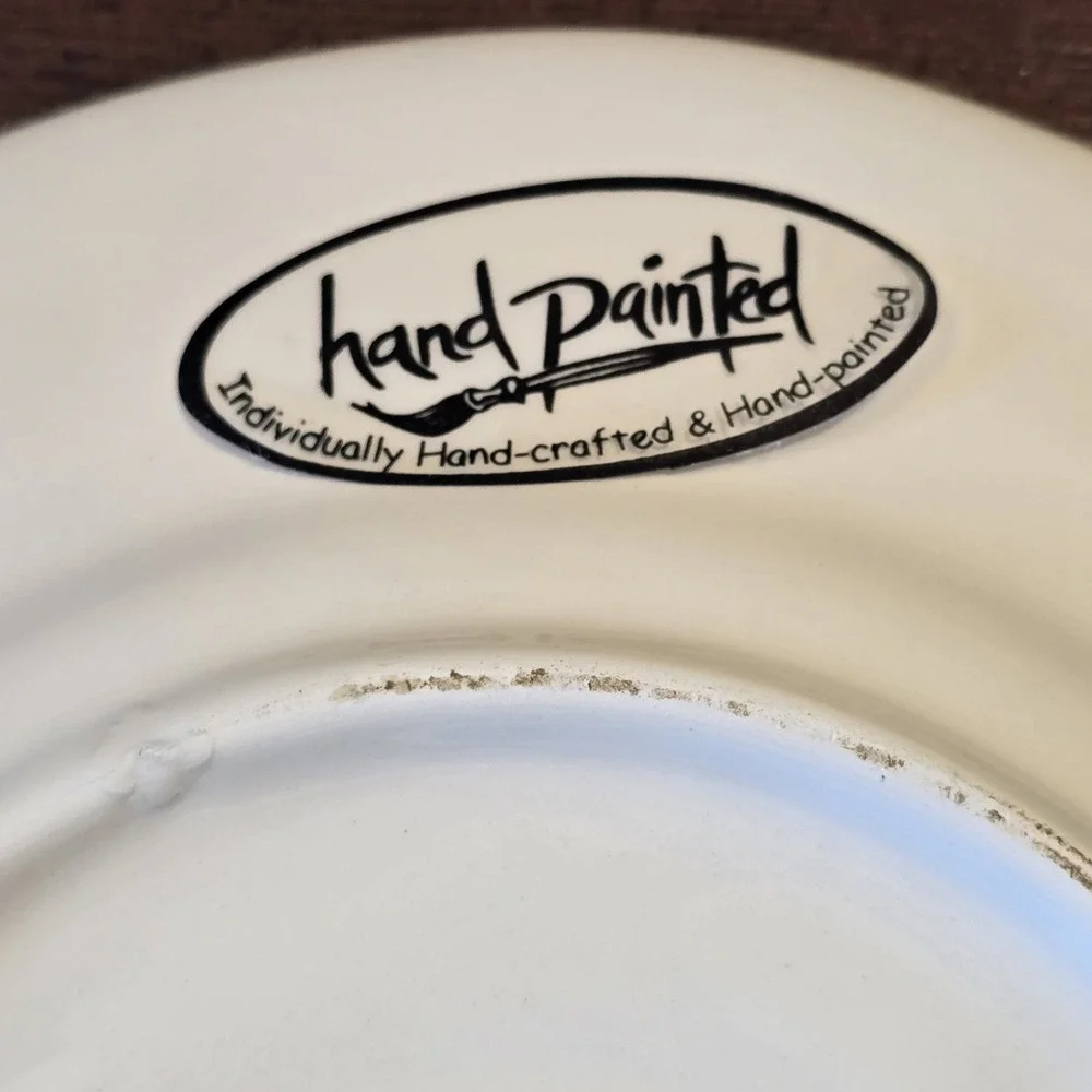 Provincial Sunflower Hand Painted Ceramic Salad Plate x2 by Tabletops Unlimited‎